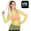 Image de Boland - Visnet shirt neongeel (M/L) - Volwassenen - Danser/danseres - 80's & 90's - Disco