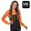 Image de Boland - Visnet bolero neonoranje (M) - Volwassenen - Danser/danseres - Festival - Rave - UV blacklight
