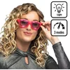 Image de Boland - LED partybril Blink roze Roze - Volwassenen - Grappig en Fout - Festival - Carnaval - Foute Party