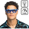 Image de Boland - LED partybril Blink blauw Blauw - Volwassenen - Grappig en Fout - Festival - Carnaval - Foute Party