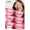 Image de Boland - Set 3 partybrillen 'Team bride' Roze - Volwassenen - Geen verkleedthema - Bride-to-Be - Bruiloft