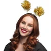 Image de Boland - Diadeem Pompoms goud Goud - Één maat - Volwassenen - Unisex - Happy New Year - Oud en Nieuw - Themafeest - Jubileum