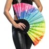 Image de Boland - Waaier Rave vibe XL Multi - Volwassenen - Unisex - Niet van toepassing - Opvouwbaar - UV blacklight - Zomer accessoire