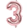 Image de Boland - Folieballon '3' roségoud (86 cm) 3 - Roségoud - Cijfer ballon