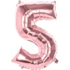 Image de Boland - Folieballon '5' roségoud (86 cm) 5 - Roségoud - Cijfer ballon