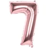 Image de Boland - Folieballon '7' roségoud (86 cm) 7 - Roségoud - Cijfer ballon