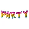 Image de Boland - Folieballonslinger 'Party' regenboog - Multi - Letterballon
