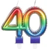 Image de Boland - Kaarsje '40' regenboog 40 Multi - Regenboog - Regenboog