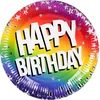 Image de Boland - Set 10 papieren bordjes Rainbow 'Happy birthday' (XL) - Regenboog - Regenboog