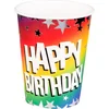 Image de Boland - Set 10 papieren bekertjes Rainbow 'Happy birthday' - Regenboog - Regenboog