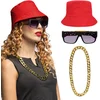Image de Boland - Set 90's hiphop Rood - Volwassenen - Unisex - - Foute party