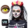 Image de Boland - Paar maandlenzen UV Flash geel Geel - Volwassenen - Halloween en Horror - Halloween contactlenzen - Horror