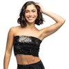 Image de Boland - Top Sparkle zwart (M/L) - Volwassenen - Niet van toepassing - Festival - Rave - Bandeautop - Strapless