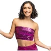 Image de Boland - Top Sparkle roze (M/L) - Volwassenen - Niet van toepassing - Festival - Rave - Bandeautop - Strapless