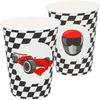Image de Boland - Set 8 papieren bekertjes Speed - Sport - Autosport - Racewagen - Autorace - Finish vlag