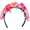 Image de Boland - Diadeem Lotus Roze - Één maat - Volwassenen - Vrouwen - Hawaii - Festival
