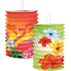 Image de Boland - Set 2 papieren lampionnen Hibiscus Multi - Verjaardag, Kinderfeestje, Sint Maarten