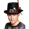 Image de Boland - Hoed Plumepunk Zwart - 59 - Volwassenen - Unisex - Steampunk- Sciencefiction