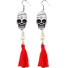 Image de Boland - Paar oorbellen Doodshoofd - Volwassenen - Vrouwen - Skelet - Halloween accessoire - Horror - Sieraad - Skull