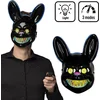 Image de Boland - LED masker Killer rabbit - Volwassenen - Konijn - Halloween en Horror- Dieren
