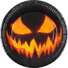 Image de Boland - Set 10 papieren bordjes Creepy pumpkin - Horror - Horror