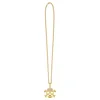 Image de Boland - Ketting Schedel Goud - Volwassenen - Unisex - Skelet - Halloween accessoire - Sieraad - Horror