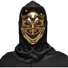 Image de Boland - Masker Crazy killer met kap Goud - Volwassenen - Monster - Halloween accessoire - Horror