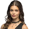 Image de Boland - Choker Spiders Zwart - Volwassenen - Vrouwen - Heks - Gothic - Black Widow - Vampier - Halloween - Carnaval - Themafeest - Cosplay