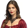 Image de Boland - Choker Vampier Gisela Zwart - Volwassenen - Vrouwen - Vampier - Gothic - Black Widow - Heks - Halloween - Carnaval - Themafeest - Cosplay