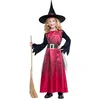 Image de Boland - Kostuum Rode heks (7-9 jaar) - Kinderen - Heks - Fantasy - Magie - Halloween - Trick or Treat - Carnaval - Kinderfeestje