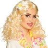 Image de Boland - Pruik Leilani met bloem Blond - Krullen - Halflang - Vrouwen - Danser/danseres