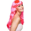 Image de Boland - Pruik Chique neonroze Roze - Golvend - Lang - Vrouwen - - Glitter and Glamour