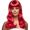 Image de Boland - Pruik Chique rood Rood - Golvend - Lang - Vrouwen - - Glitter and Glamour