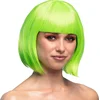 Image de Boland - Pruik Cabaret neongroen Groen - Steil - Kort - Vrouwen - Can Can - Glitter and Glamour