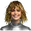 Image de Boland - Pruik Metallic goud Goud - Steil - Halflang - Vrouwen - Showgirl - Glitter and Glamour