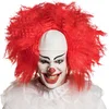 Image de Boland - Pruik Horror clown Rood - Afro - Kort - Mannen - Clown - Halloween en Horror