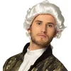 Image de Boland - Pruik Barok man Wit - Steil - Halflang - Mannen - Edelman -