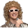 Image de Boland - Pruik Singer Blond - Krullen - Halflang - Mannen - - Zanger