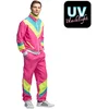 Image de Boland - Trainingspak Retro dude neonroze (L) - Volwassenen - Hippie - 80's & 90's - Disco