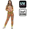 Image de Boland - Trainingspak Pop art babe UV (M) - Volwassenen - - 80s - 90s - foute party - grappig - retro trainingspak - neon