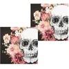 Image de Boland - Tafeldecoratie - Halloween Servetten Day of The Dead 33x33cm 12 stuks