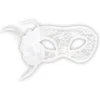 Image de Boland - Kanten masker Mystique wit Wit - Volwassenen - Heks - Halloween en Horror- Black and White