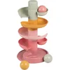 Image de Little Dutch Spiraaltoren Roze - Knikkerbaan - 5 delen - 3 ballen - Stapeltoren