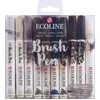 Image de Talens Ecoline Brush Pen - 10 stuks - Grijs