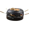 Image de Bestron pizzaoven voor 6 personen, pizzamaker voor kleine pizza's (Ø 10 cm), met keramische koepel, ca. 12-15 minuten baktijd, 860 Watt, kleur: zwart