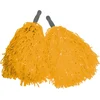 Image de Cheerballs - set van 2x - geel - pompoms met franjes en stick handgreep - 25 cm - kinderen