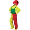 Image de Clowns Kostuum | Salopet/Tuinbroek | Rood/Geel/Groen | Maat L | Carnaval kostuum | Verkleedkleding