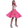Image de Verkleedpak rok en sjaal roze (met witte stippen) Rock 'N Roll Skirt Pink (White Dots) Onesize