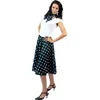 Image de Verkleedpak rok en sjaal zwart (met witte stippen) Rock 'N Roll Skirt Black Onesize