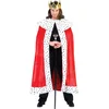 Image de Funny Fashion Koning Kostuum Rode Mantel Cape - pluche - one size - carnaval - verkleedkleding